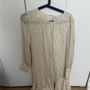 10 Crosby Derek Lam Cream Long Sleeve Dress